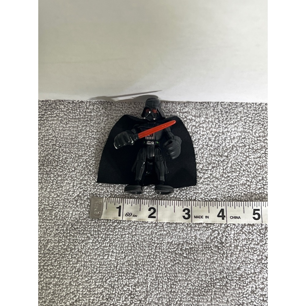 Star Wars Galactic Heroes Darth Vader Action Figure Black Cape Red Lightsaber - Picture 4 of 4